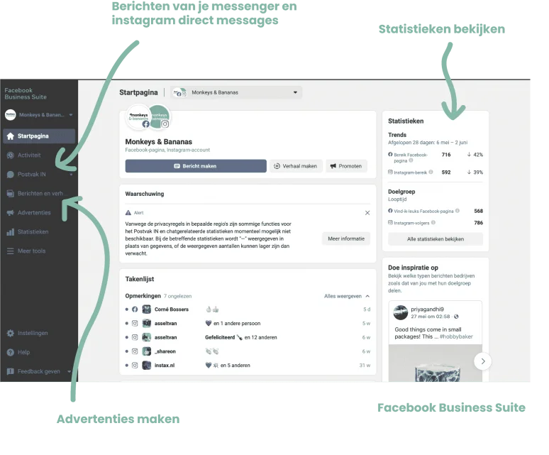 Facebook Business Suite voor Facebook zakelijk