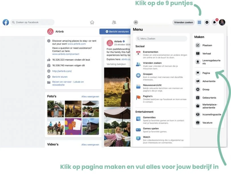 Facebook bedrijfspagina maken