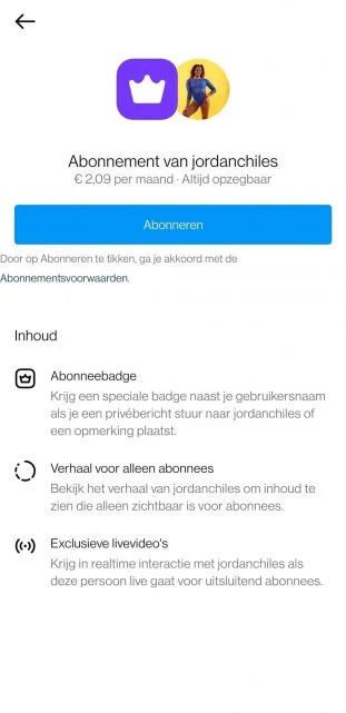 Instagram abonnees subscriptions