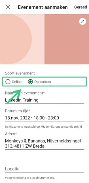 LinkedIn Event Mobiel - Event