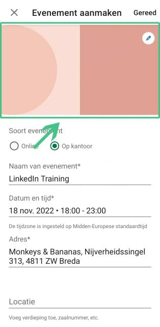 LinkedIn Event Mobiel - Omslagfoto