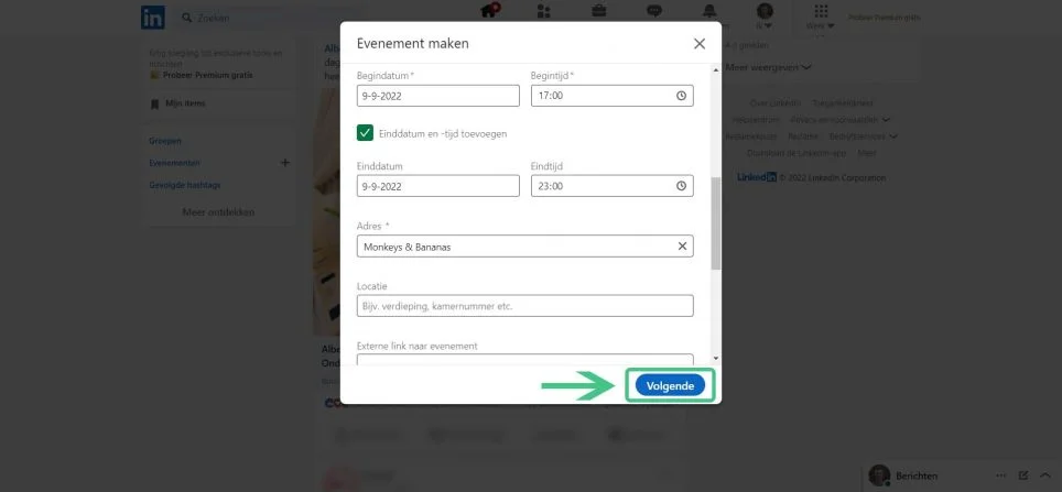 LinkedIn Event - Volgende
