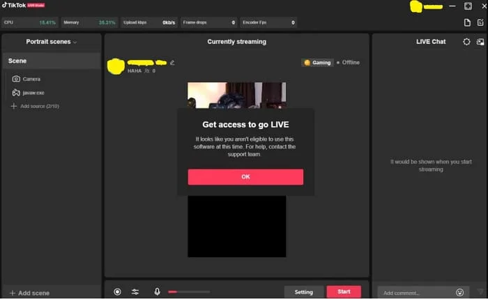 TikTok Live Studio