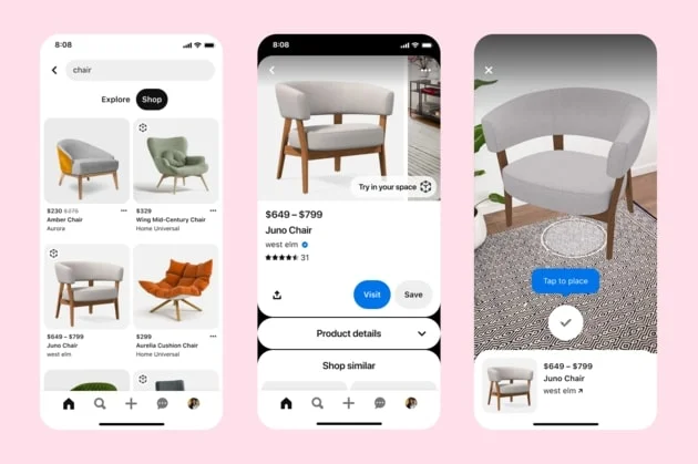 Pinterest AR