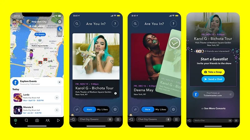 Snapchat evenementen