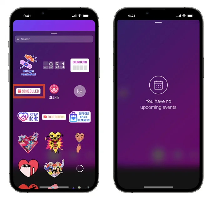 Event-sticker Instagram
