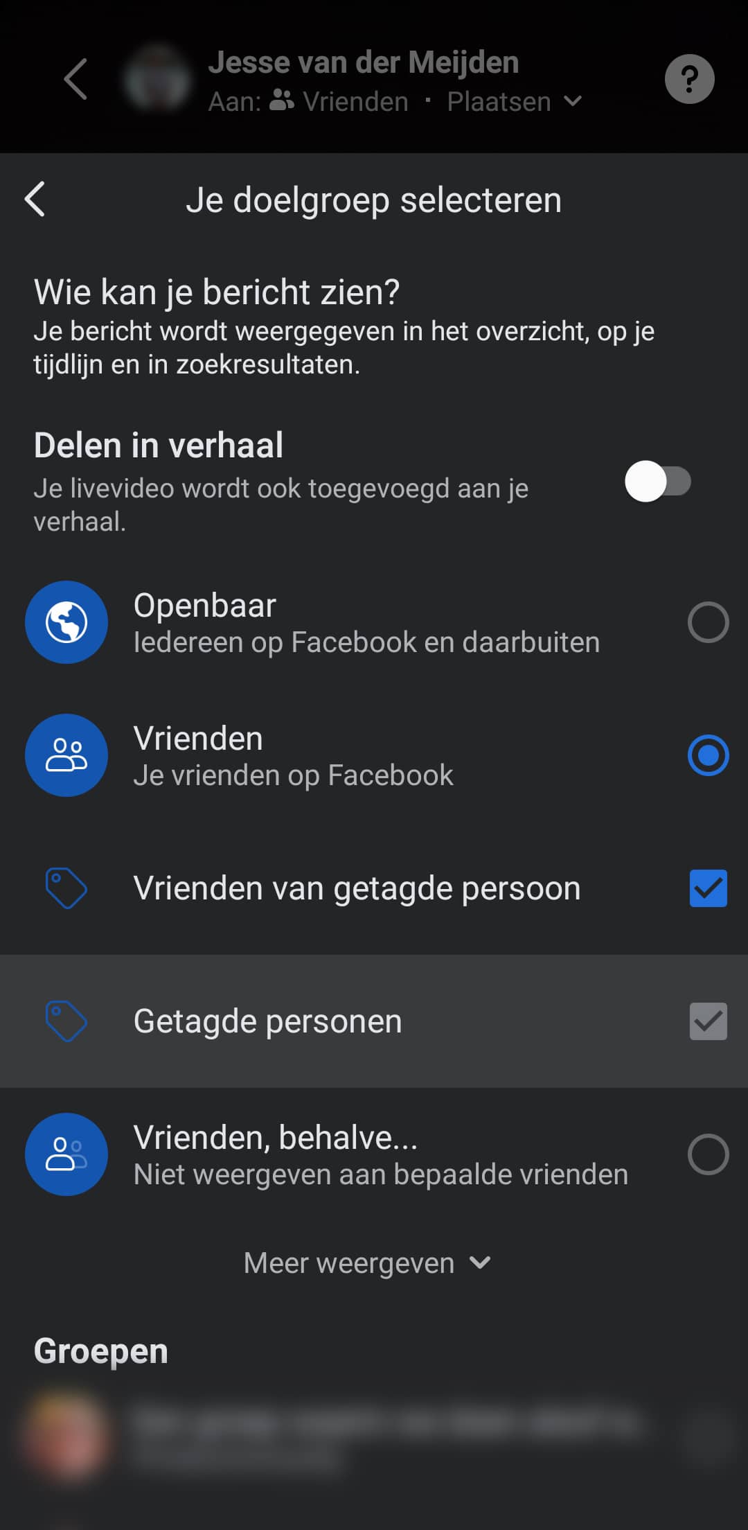 Facebook Live Mobiel Instellingen