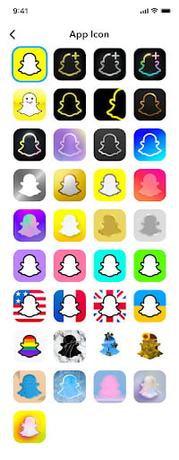 Snapchat app iconen pictogrammen