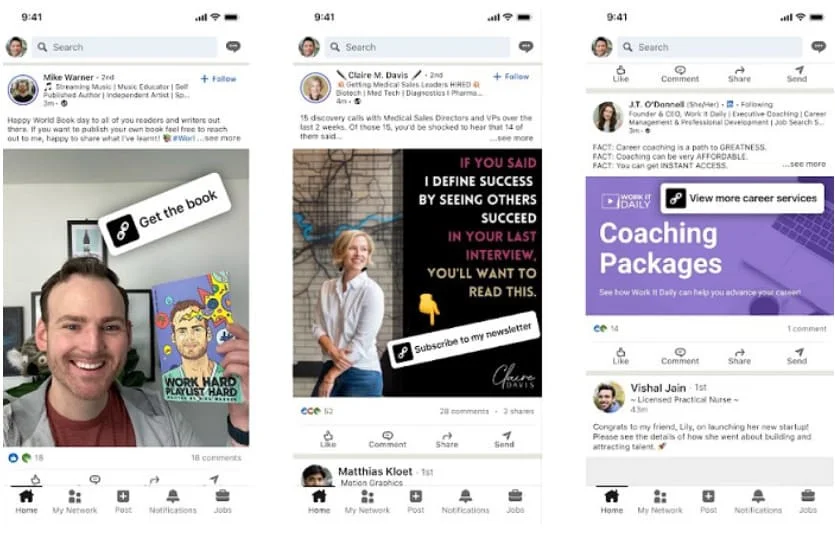 LinkedIn linkstickers
