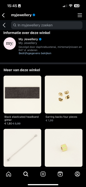 Winkel in Facebook Shopping