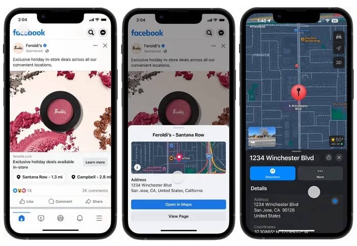 facebook location based ads