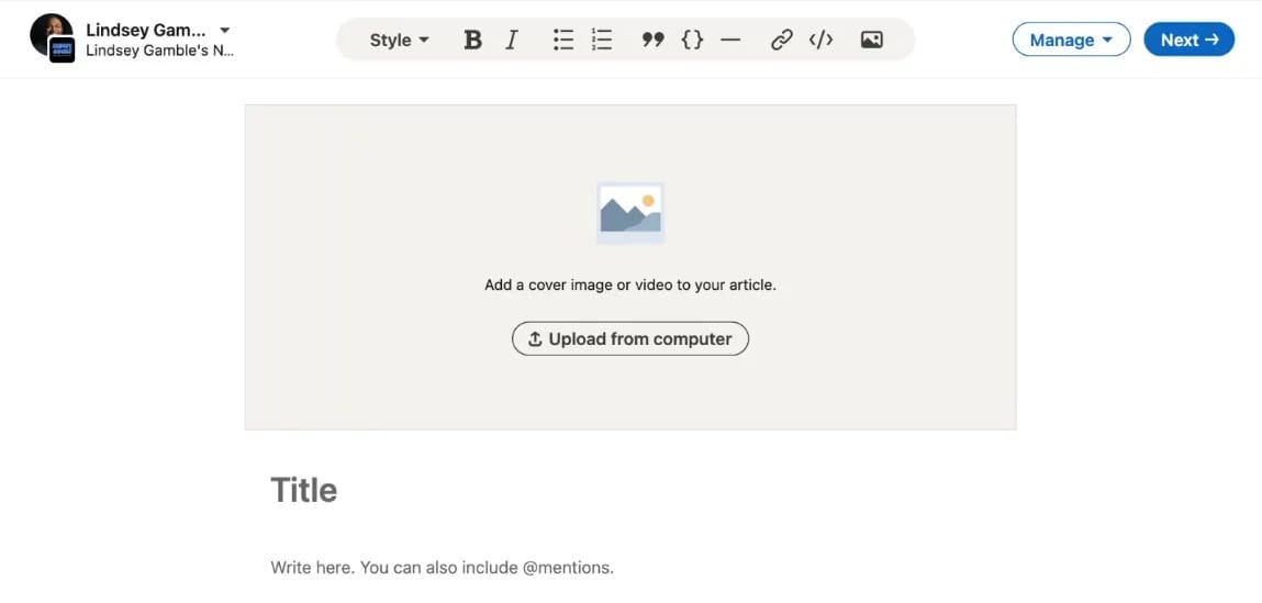 linkedin video cover image
